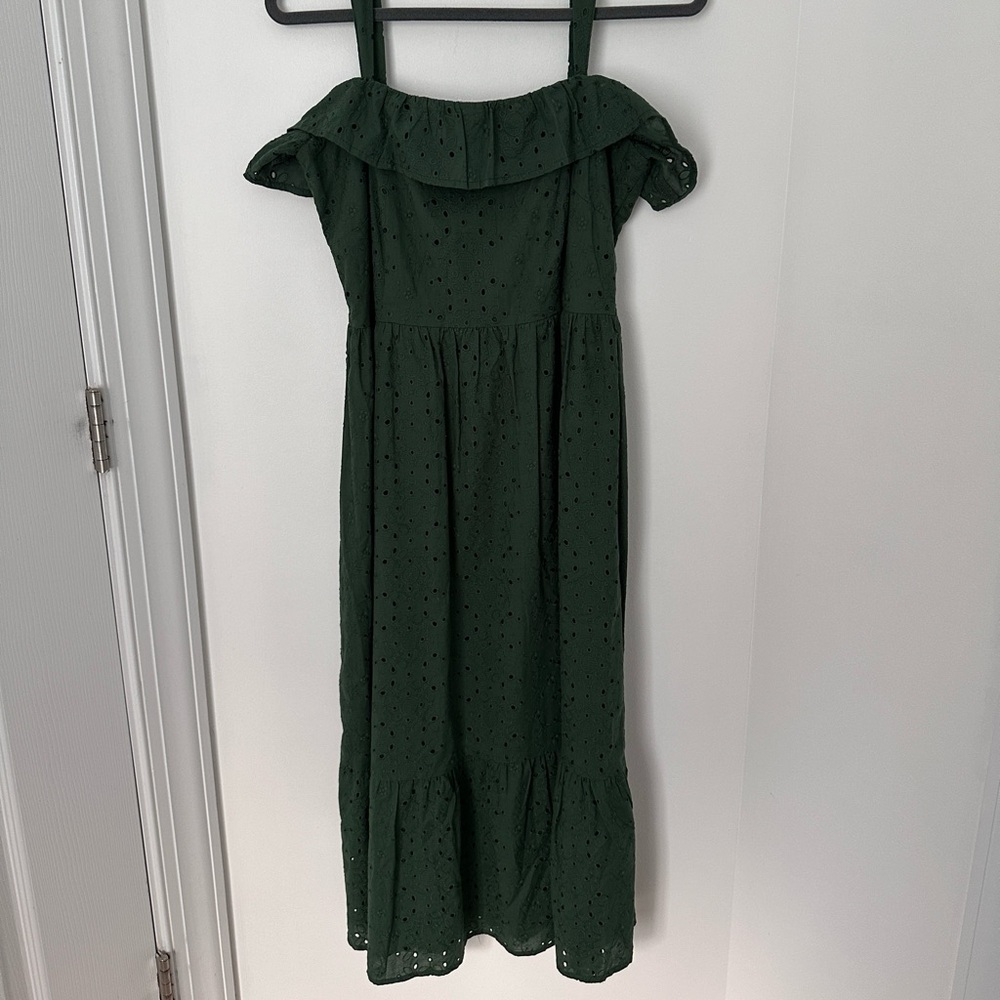 Green Loft eyelet square neck dress